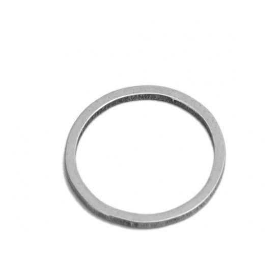 Picture of 304 Stainless Steel Frame Connectors Round Silver Tone Hollow 12mm Dia., 20 PCs