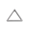 Picture of 304 Stainless Steel Frame Connectors Triangle Silver Tone Hollow 13mm x 12mm, 20 PCs
