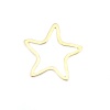 Picture of 304 Stainless Steel Frame Connectors Pentagram Star Gold Plated Hollow 17mm x 16mm, 10 PCs