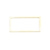 Picture of 304 Stainless Steel Frame Connectors Rectangle Gold Plated Hollow 21mm x 10mm, 10 PCs