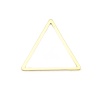 Picture of 304 Stainless Steel Frame Connectors Triangle Gold Plated Hollow 18mm x 16mm, 10 PCs