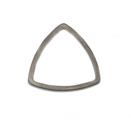 Picture of 304 Stainless Steel Frame Connectors Triangle Black Hollow 10mm x 10mm, 10 PCs