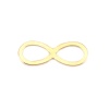 Picture of 304 Stainless Steel Frame Connectors Infinity Symbol Gold Plated Hollow 16mm x 6mm, 10 PCs
