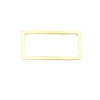 Picture of 304 Stainless Steel Frame Connectors Rectangle Gold Plated Hollow 16mm x 8mm, 10 PCs