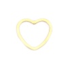 Picture of 304 Stainless Steel Frame Connectors Heart Gold Plated Hollow 12mm x 11mm, 10 PCs