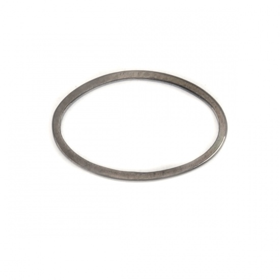 Picture of 304 Stainless Steel Frame Connectors Oval Black Hollow 16mm x 9mm, 10 PCs