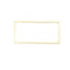 Picture of 304 Stainless Steel Frame Connectors Rectangle Gold Plated Hollow 26mm x 13mm, 10 PCs