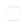 Picture of 304 Stainless Steel Frame Connectors Hexagon Gold Plated Hollow 23mm x 20mm, 10 PCs