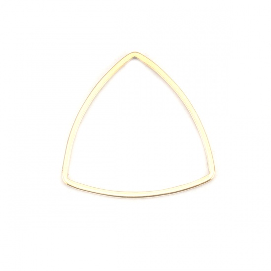 Picture of 304 Stainless Steel Frame Connectors Triangle Gold Plated Hollow 20mm x 20mm, 10 PCs