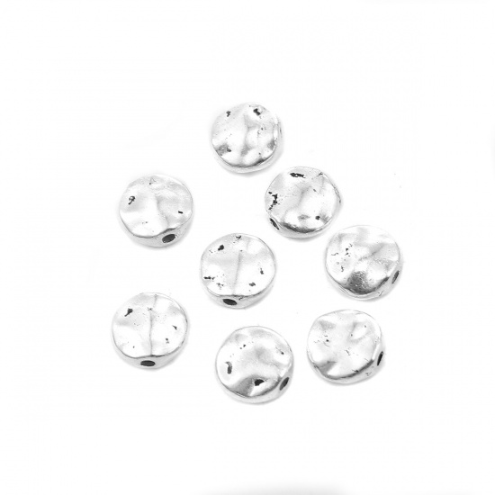Picture of Zinc Based Alloy Spacer Beads Round Antique Silver About 9mm Dia., Hole: Approx 1.8mm, 50 PCs