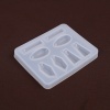 Immagine di Silicone Muffa della Resina per Gioielli Rendendo Cuore Bianco 6.8cm x 5.4cm, 1 Pz