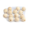 Picture of Hinoki Wood Spacer Beads Round Natural About 14mm Dia., Hole: Approx 3.7mm, 175 PCs