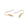 Picture of Iron Based Alloy Ear Wire Hooks Earring Findings Gold Plated 19mm x 17mm, Post/ Wire Size: (21 gauge), 200 PCs