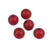 Picture of Wood Spacer Beads Round Dark Red About 16mm Dia., Hole: Approx 4.3mm, 50 PCs
