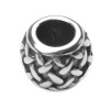 Bild von 304 Edelstahl Perlen Rund Antiksilber Masche ca. 9mm D., Loch: ca. 5mm, 1 Stück