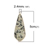 Bild von (Klasse A) Stein ( Natur ) Anhänger Krawatte Vergoldet Khaki 5cm x 1.8cm, 1 Stück