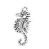 Picture of Zinc Based Alloy Ocean Jewelry Charms Seahorse Animal Antique Silver 29mm x 12mm, 50 PCs