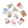 Immagine di Legno Bottone da Cucire Scrapbook Due Fori Francobollo A Random Fantoccio di Neve Disegno 3.4cm x 2.4cm, 25 Pz