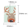 Immagine di Legno Bottone da Cucire Scrapbook Due Fori Francobollo A Random Fantoccio di Neve Disegno 3.4cm x 2.4cm, 25 Pz