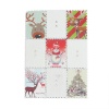 Immagine di Legno Bottone da Cucire Scrapbook Due Fori Francobollo A Random Fantoccio di Neve Disegno 3.4cm x 2.4cm, 25 Pz