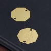 Immagine di Rame Filigree Stamping Connettore Poligono Oro Placcato Corona 18mm x 18mm, 20 Pz