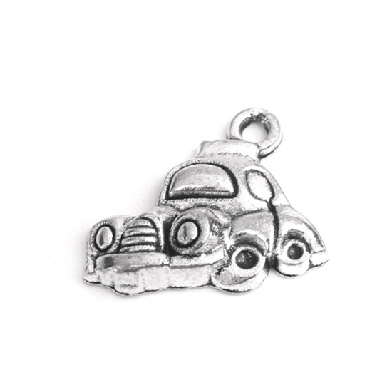 Picture of Zinc Based Alloy Travel Charms Car Antique Silver 19mm x 16mm, 30 PCs