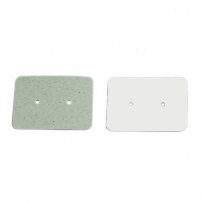 Picture of Paper Jewelry Earrings Display Card Rectangle Light Green 3.5cm x 2.5cm, 100 PCs
