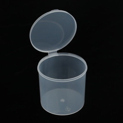 Picture of Plastic Storage Containers Cylinder Transparent Clear 69mm x 64mm, 2 PCs
