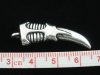 Imagen de Colgantes Aleación del Metal Del Zinc de En forma de Cuerno , Plata Antigua Raya Patrón 3.6cmx 11mm, 10 Unidades