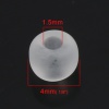 ガラス シード シード ビーズ 円形 クリア色 つや消し 約 4mm 直径、 穴:約 1.5mm、 1 パック の画像