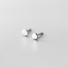 Picture of Sterling Silver Ear Post Stud Earrings Silver Round 4mm Dia., Post/ Wire Size: (21 gauge), 1 Pair