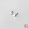 Picture of Sterling Silver Ear Post Stud Earrings Silver Triangle Post/ Wire Size: (21 gauge), 1 Pair