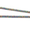 Immagine di (Grado B) Ematite ( Naturale ) Perline Tondo Piatto Multicolore Come 4mm Dia., Foro:circa 1mm, 40.5cm L unghezza, 5 Fili (Corca 208 Pz/ Sfilza)