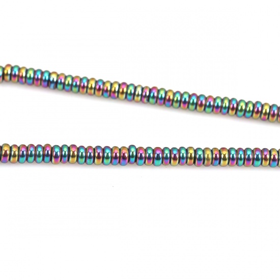 Immagine di (Grado B) Ematite ( Naturale ) Perline Tondo Piatto Multicolore Come 4mm Dia., Foro:circa 1mm, 40.5cm L unghezza, 5 Fili (Corca 208 Pz/ Sfilza)