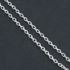 合金（鉛フリー＆ニッケルフリー）フラットラウンド 小豆チェーン・あづきチェーン 銀メッキ 3mm x 2mm、 10 メートル の画像