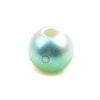 Immagine di Acrilato Perline Tondo Multicolore Doppio Colore Circa 8mm Dia, Foro: Circa 2.3mm, 500 Pz