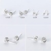 Picture of Sterling Silver Ear Post Stud Earrings Silver Color Rope Knot 2.5mm Dia., 1 Pair