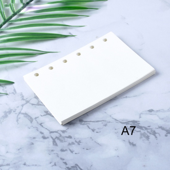 Picture of A7 Paper Loose Leaf Notebook Inner Page Refill Spiral Binder White Rectangle 1 Copy