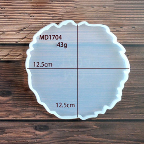 Picture of Silicone Resin Mold For Jewelry Making Coaster Transparent Clear 12.5cm x 12.5cm, 1 Piece