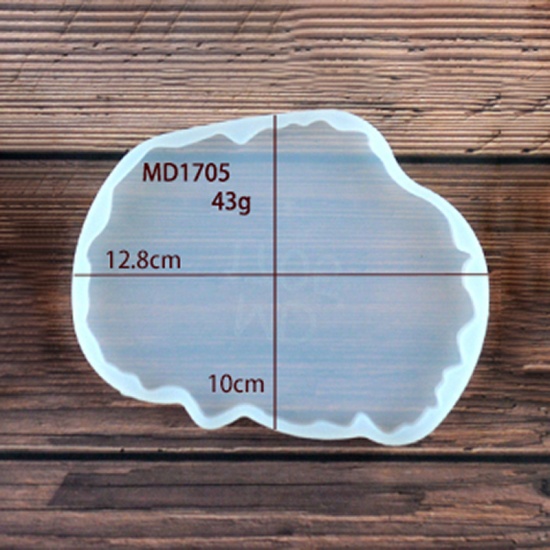 Picture of Silicone Resin Mold For Jewelry Making Coaster Transparent Clear 12.8cm x 10cm, 1 Piece