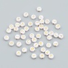 Picture of Acrylic Beads Flat Round Gold Plated White Initial Alphabet/ Capital Letter Pattern About 7mm Dia., Hole: Approx 1.5mm, 500 PCs
