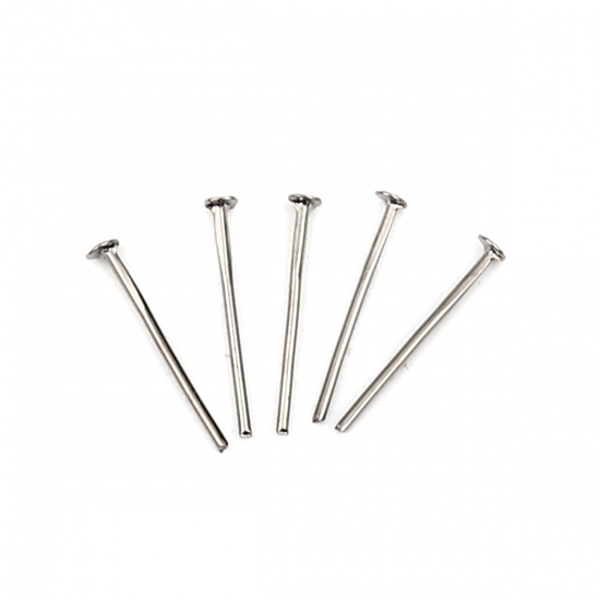 Picture of Iron Based Alloy Head Head Pins Gunmetal 16mm( 5/8") long, 0.8mm, 3130 PCs