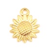 Picture of Zinc Based Alloy Charms Sunflower Gold Plated 18mm x 15mm, 50 PCs