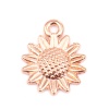 Picture of Zinc Based Alloy Charms Sunflower Rose Gold 18mm x 15mm, 50 PCs