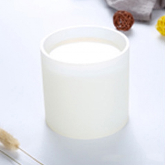 Picture of Silicone Resin Mold For Jewelry Making Cylinder White 1 Piece