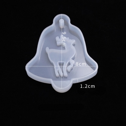 Picture of Silicone Resin Mold For Jewelry Making Christmas Reindeer White 1 Piece