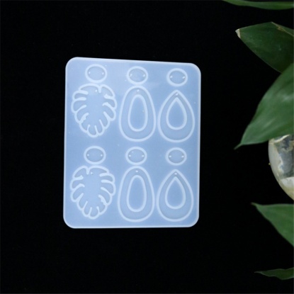 Picture of Silicone Resin Mold For Jewelry Making Geometric Pendant White 1 Piece