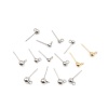 Picture of Stainless Steel Ear Nuts Post Stopper Earring Findings Gold Plated Round W/ Loop 7mm x 4mm, Post/ Wire Size: (21 gauge), 10 PCs