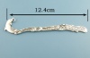 Picture of Ocean Jewelry Zinc Based Alloy Bookmark Findings Dolphin With Pattern Antique Silver 12.4cm long, 4 PCs