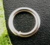 Изображение 1мм Цинковый Сплав Колечки открыто Круглые Серебряный Тон 6мм диаметр, 500 ШТ